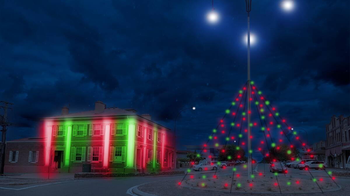 The Crookwell Christmas Fair will include an evening light show in the main street. Picture supplied.