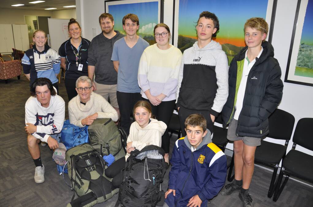 A group undertaking the Kokoda trek next week comprises (front) Brock Thomas, Senior Constable Barbara Beard, Lacey Dyer and Kobi Robinson. Rear l-r: Bethany Murray, Anna Wishart, Luke Wallace, Rueben Batey, Holly Caffery, Jayden Rumble and Archie Hayes. Picture by Louise Thrower.