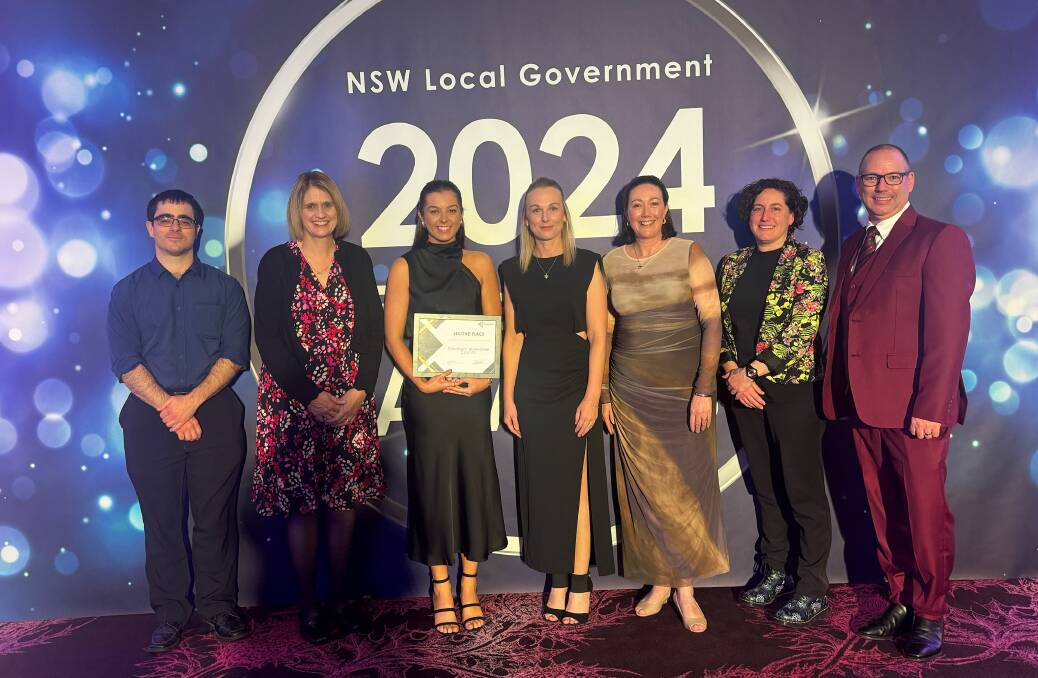 The Goulburn Mulwaree Council management team, pictured with CEO Aaron Johansson (right) claimed second place in the Local Government Rural Management Challenge. Picture supplied.