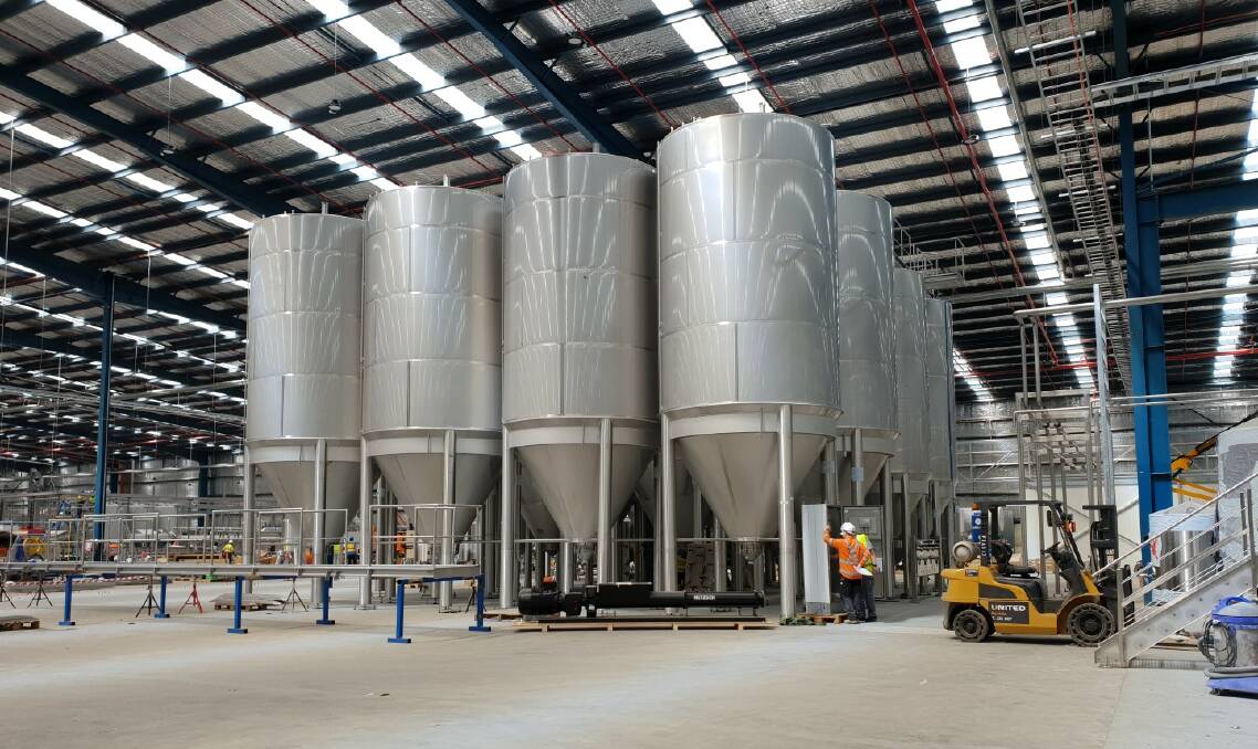 Tribe Brewery brought high hopes when it announced its relocation to Goulburn last decade. The Ducks Lane facility is pictured during its establishment in 2018. The company entered voluntary administration in February. Picture supplied.
