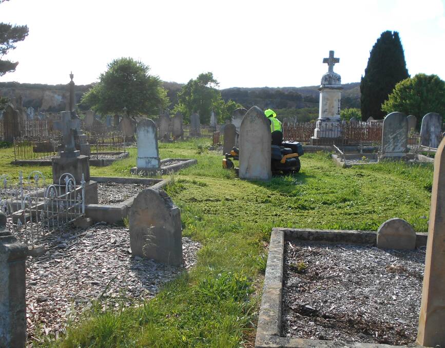 Goulburn Correctional Centre inmates are helping to maintain the historic Saint Saviour's Cemetery in Cemetery Street. Picture by Corrective Services.