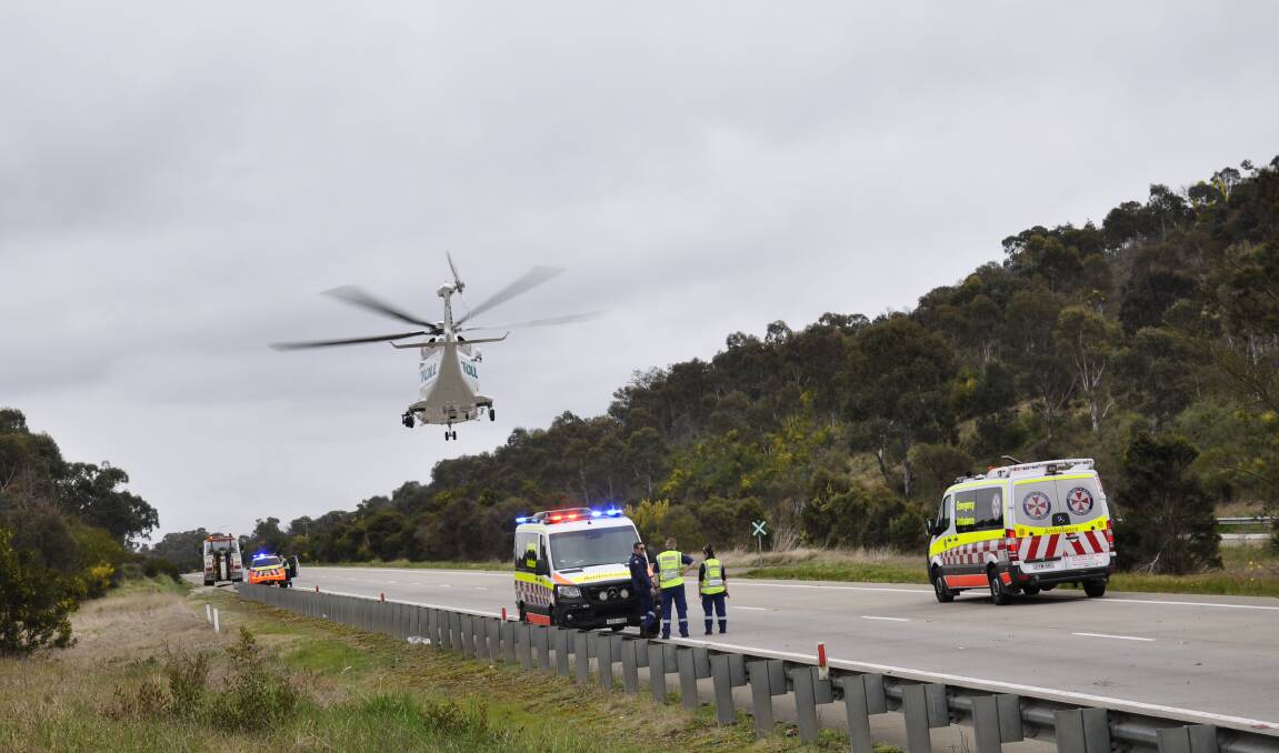 The 37-year-old man was airlifted to Canberra Hospital following the crash. He died in hospital on Thursday. Picture by Louise Thrower.