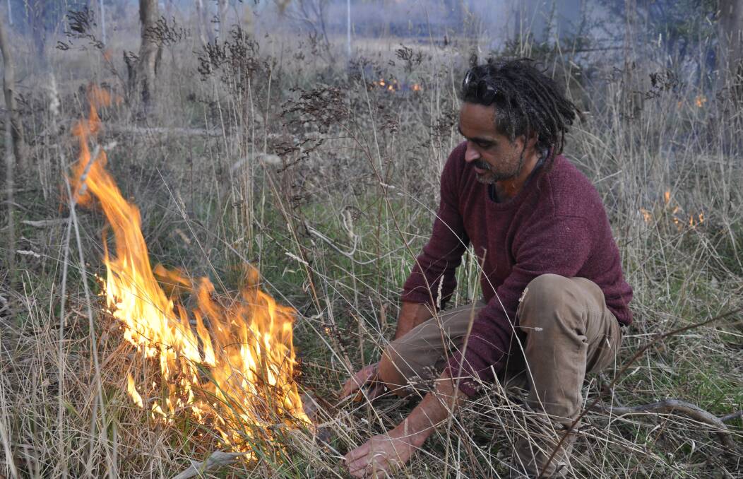 Firesticks Alliance southern region coordinator, Dan Morgan, says cultural burning helps regenerate native species and rids invasive weeds. Picture by Louise Thrower.