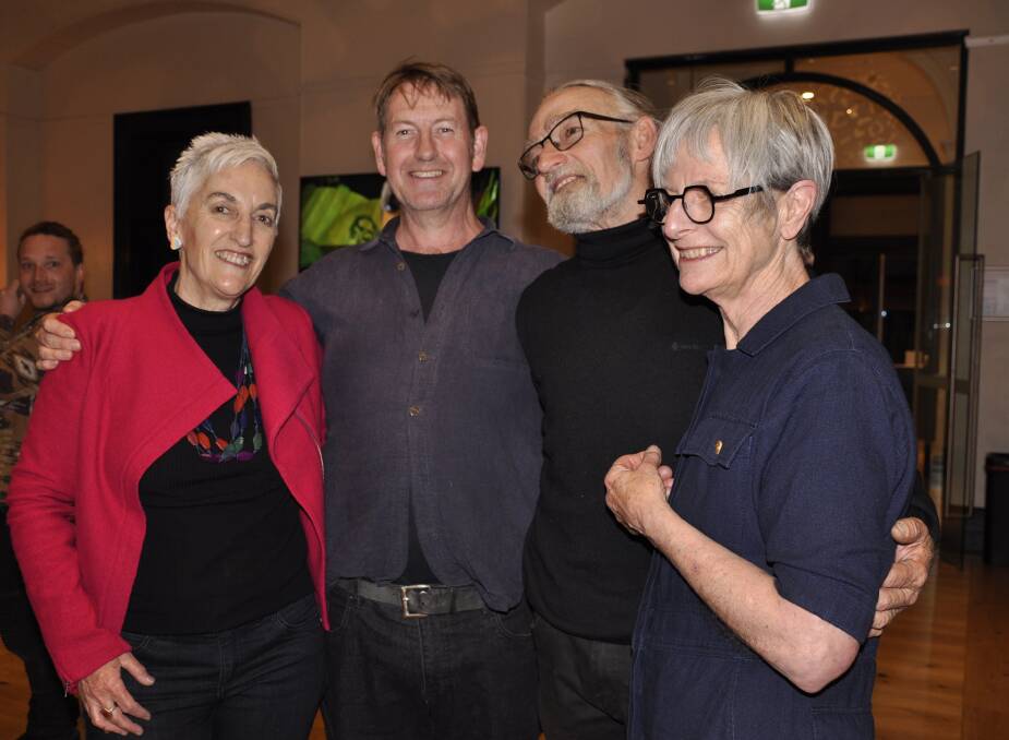 Raina Savage with Goulburn playwright David Cole and actors Martin Sanders and Pauline Mullen, who starred in Mr Cole's play, 'The Waltz.' Picture by Louise Thrower.