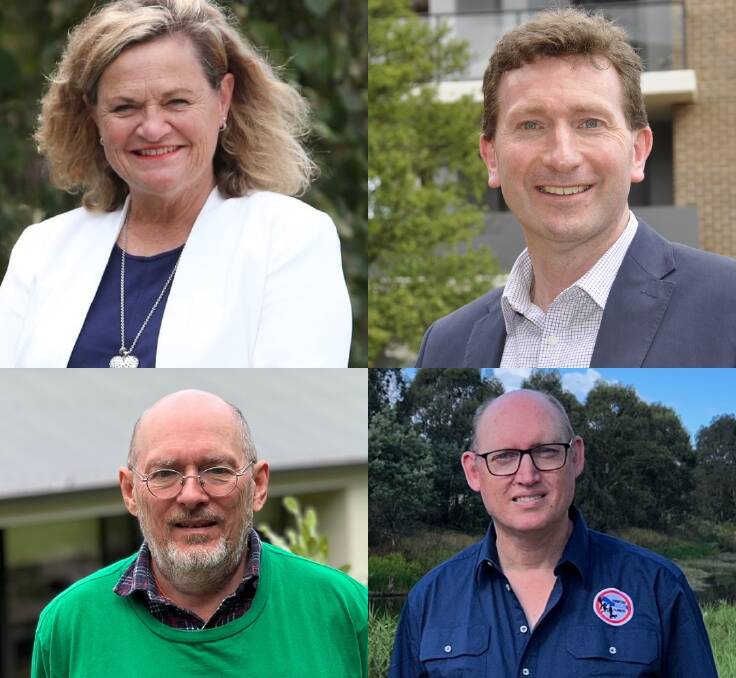 Wendy Tuckerman (Liberal) Michael Pilbrow (Labor), Gregory John Olsen (The Greens) and Andy Wood, Shooters, Fishers Farmers) will attend the Chamber's 'meet the candidates night.' 