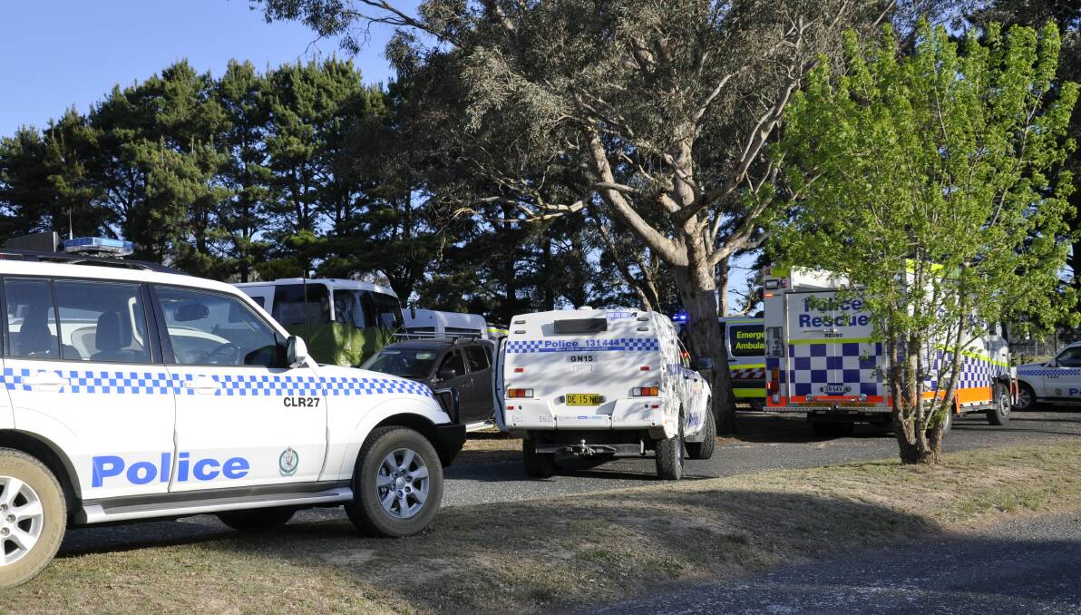Police were called to a fatality at the Goulburn South Caravan Park on Wednesday afternoon. Picture by Louise Thrower.