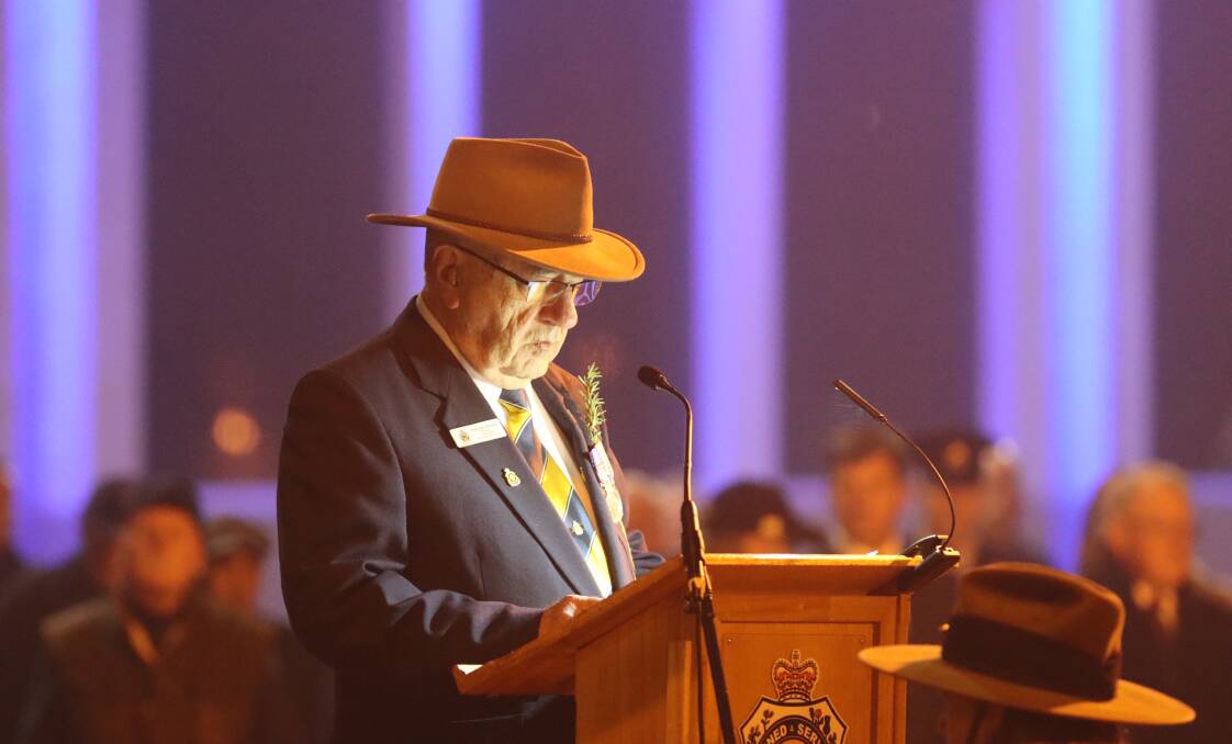 Former Goulburn RSL Sub Branch president, Mal Ritchie, at the 2023 Anzac Day commemorations. Picture by Jacob McMaster.