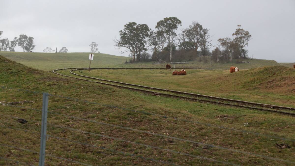 The Goulburn to Crookwell rail line at Woodhouselee. Picture supplied.