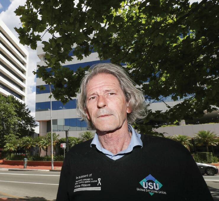 United Services Union organiser, Rudi Oppitz, says Upper Lachlan Shire Council workers are angry about proposed job cuts. Picture by Illawarra Mercury.