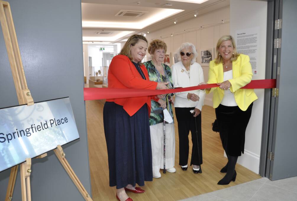 Goulburn MP Wendy Tuckerman, Margaret O'Neill, Pamela Maple-Brown and regional health minister, Bronnie Taylor officially opened Springfield Place on Thursday. Photo by Louise Thrower. 