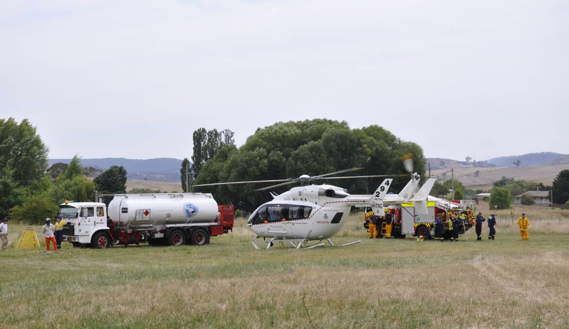 Helicopters were also crucial in fighting the Long Gully fire near Taralga, including the Bannaby area, in 2018. Picture by Louise Thrower.