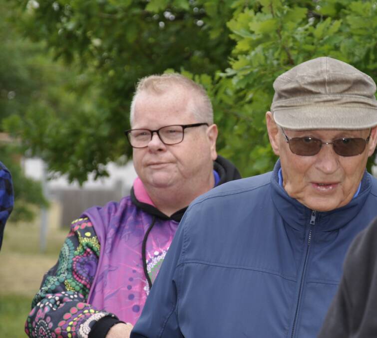 Cr Jason Shepherd (left), a member of Goulburn's Labor branch, was one of several councillors observing a community rates rally at Saint Saviour's Common on Saturday, November 4. He said he abstained from the branch's recent vote on the rate proposal. Picture by Louise Thrower. 