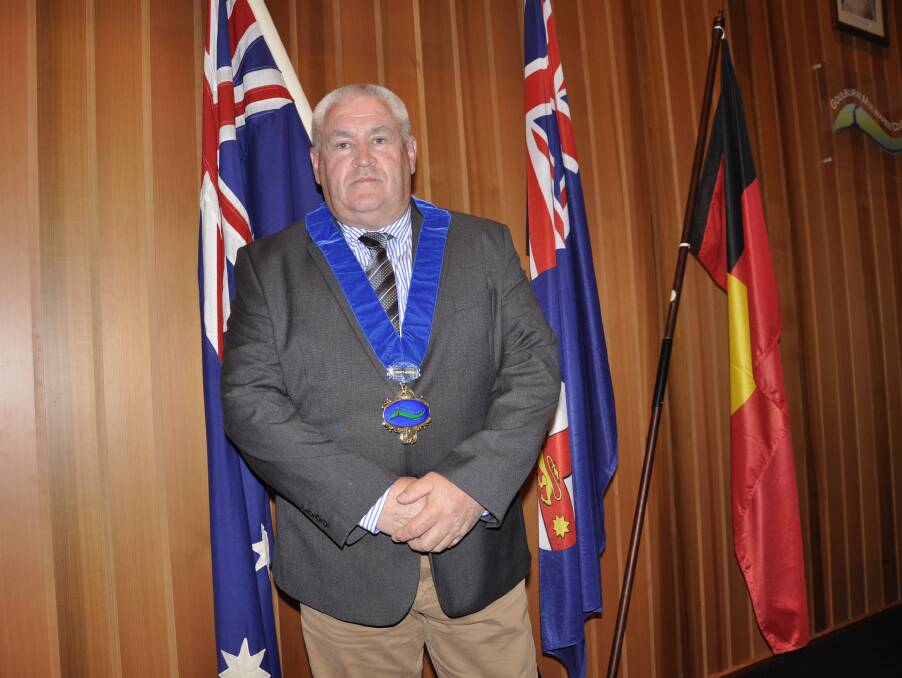 Cr Steve Ruddell was presented with his deputy mayoral chains at Tuesday night's meeting, following the election. Picture by Louise Thrower.
