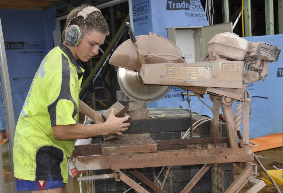 Bricklaying apprentice, Damien Gospel, says every day is different in the building game. Picture by Louise Thrower. 