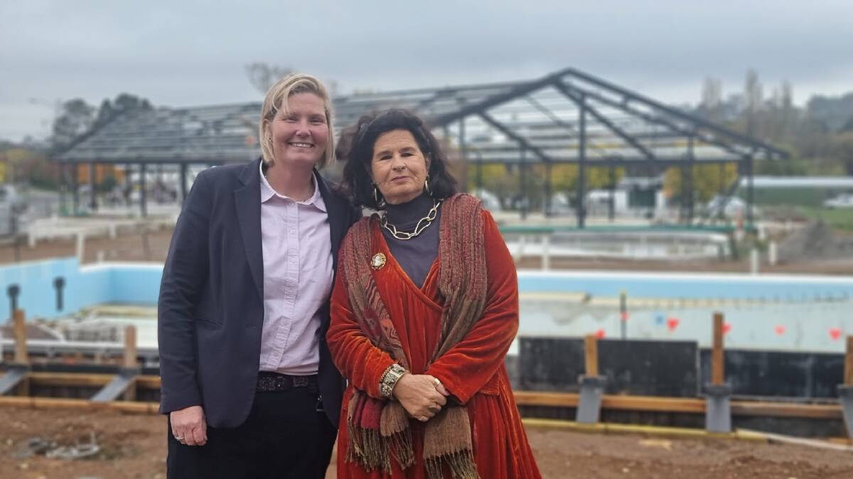 Upper Lachlan Shire Council CEO Alex Waldron and Mayor Pam Kensit pictured at the Crookwell aquatic centre redevelopment earlier this year. The council is proposing to apply for a special rate variation. Picture supplied.