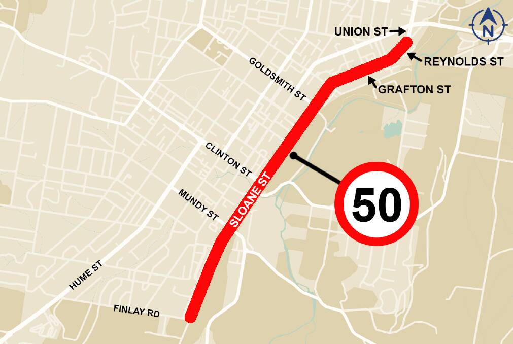 A 50km/h speed limit will apply to a 3.6km length along Sloane, Grafton and Reynolds Streets. Picture supplied.