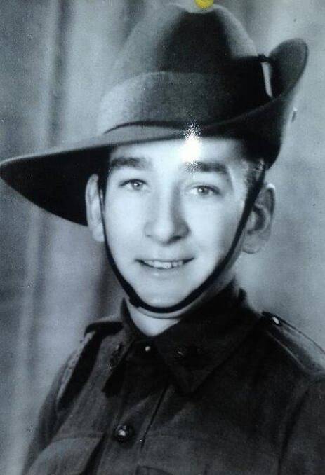 Roy Hammond as a 17-year-old in the Australian Military Force. Picture supplied.
