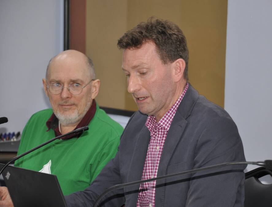 The Greens candidate Gregory-John Olsen and Labor's Michael Pilbrow faced the people. Picture by Louise Thrower.