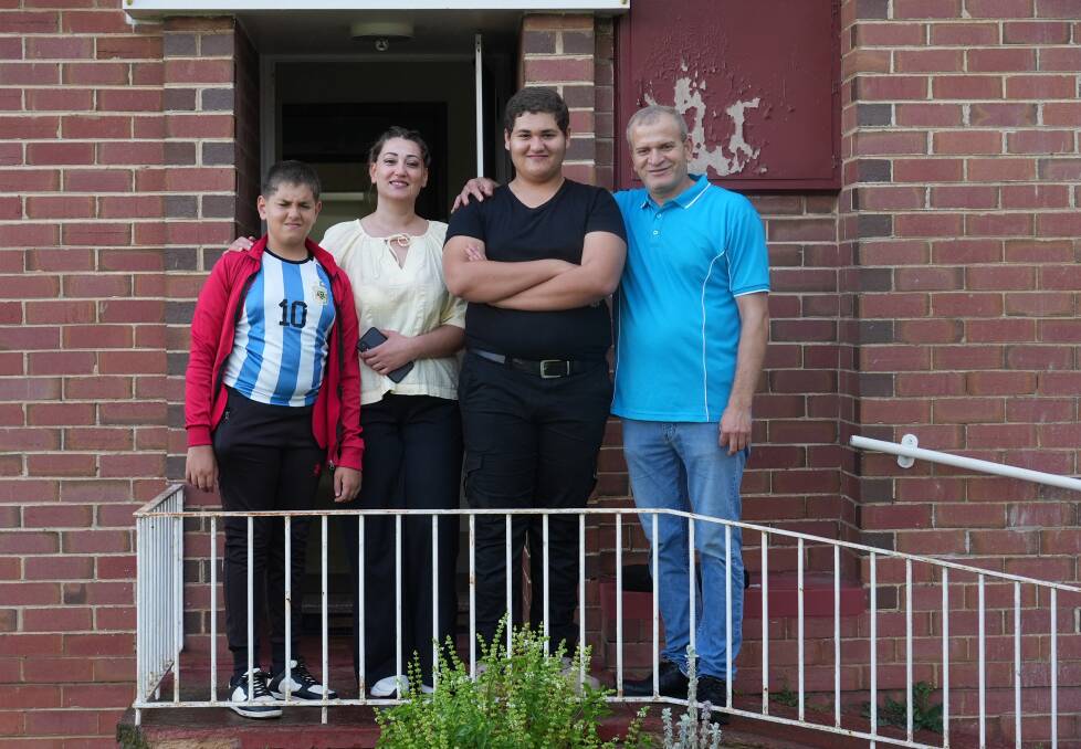 Elias, Rouba, George and Mazin Alkhusi have settled into their new home in Goulburn, with assistance from the CRISP program. Picture supplied.