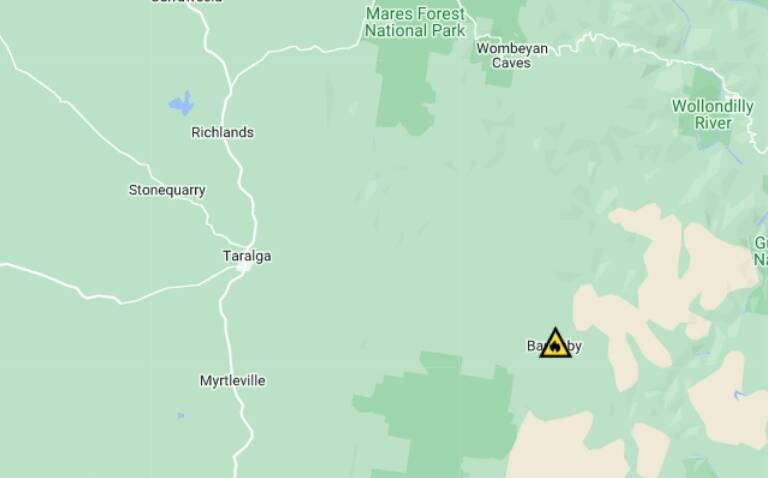 The fire broke out at Bannaby, some 20km southeast of Taralga.