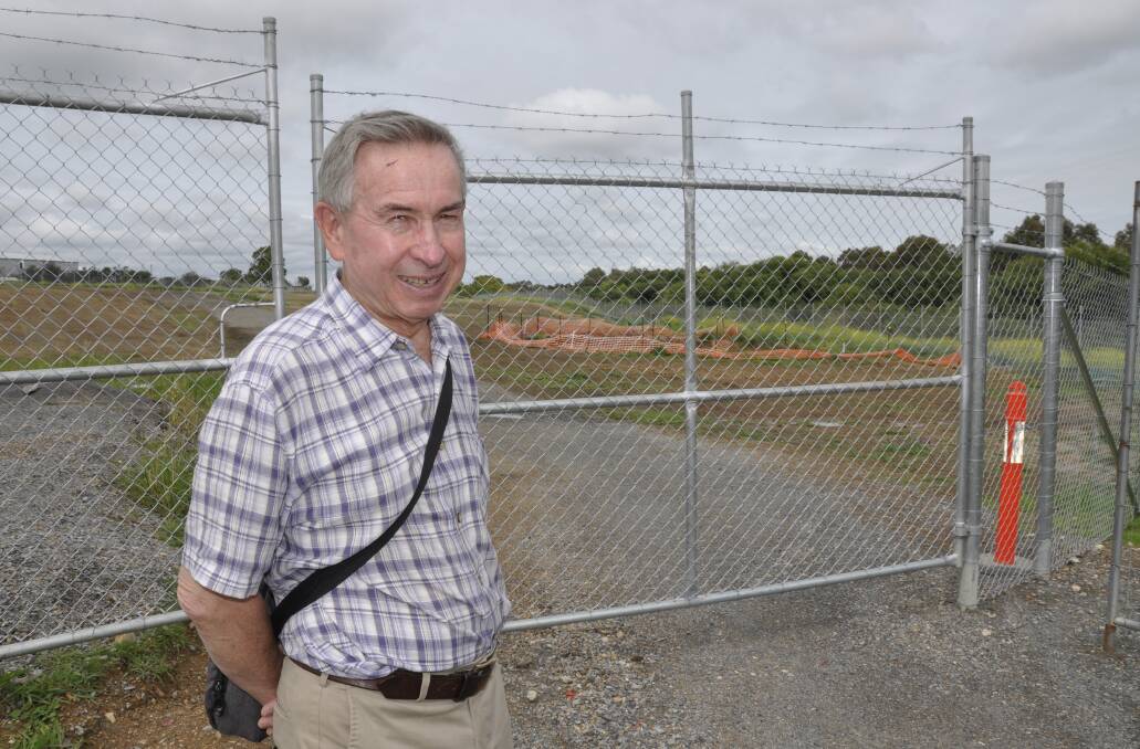Community Energy for Goulburn president, Peter Fraser at the Bridge Street site where the city's solar farm will be located. Picture by Louise Thrower.