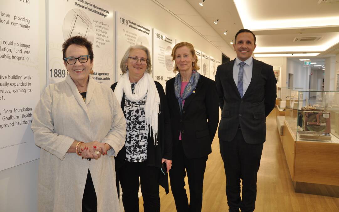 Southern NSW Local Health District chief executive, Margaret Bennett, Goulburn Base Hospital redevelopment project officer, Kerry Hort, Health District board chair, Beth Hoskins and Health infrastructure NSW senior project director, Matt Malone. Picture by Louise Thrower.