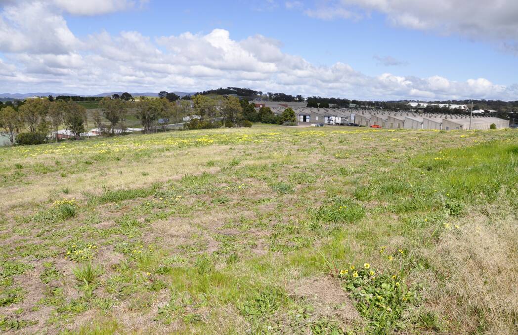 UP FOR GRABS: Goulburn Mulwaree Council will sell a 4.65 hectare block of land with an approved subdivision at 49 to 61 Hovell Street, adjoining Finlay Road opposite the former saleyards. Photo: Louise Thrower.