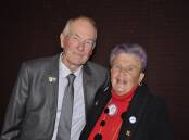 Bill Starr has assumed the reins of Goulburn Lions Club for the next year from Prue Rickard. Picture by Louise Thrower.