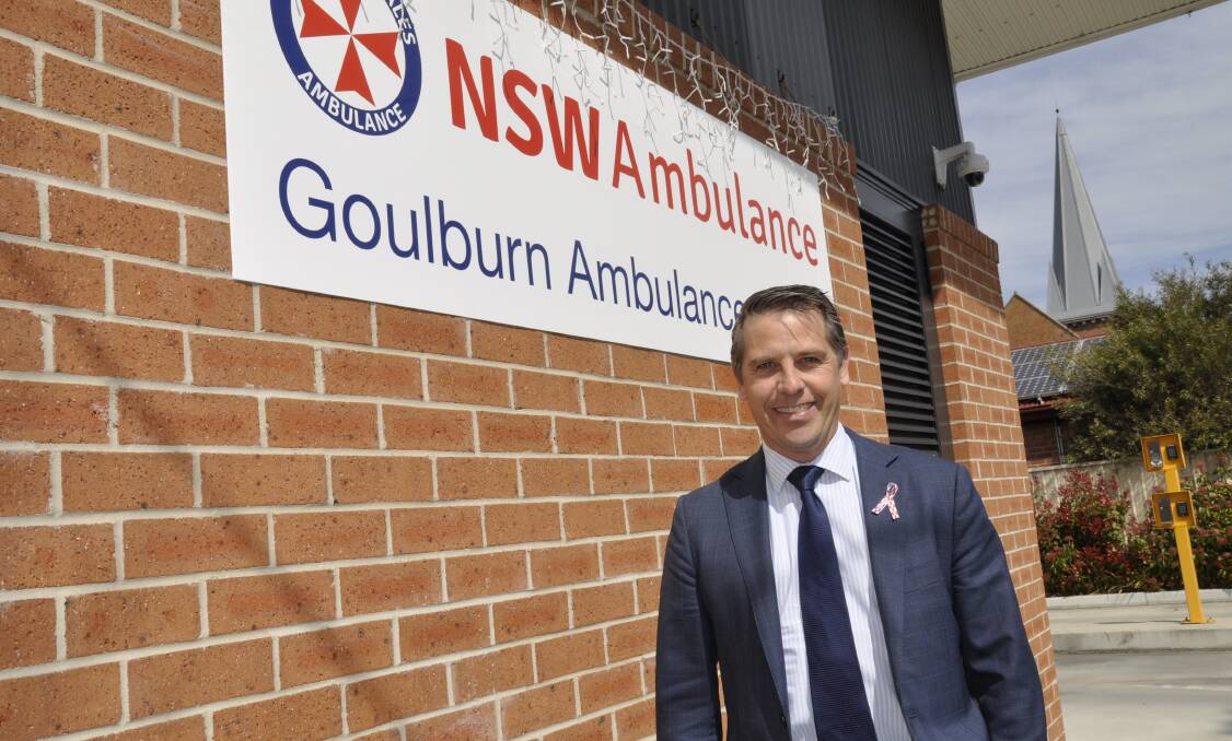 NSW Health Minister Ryan Park promised during a visit to Goulburn in 2023 that the city would receive more paramedics. Goulburn has since received an extra five. Picture by Louise Thrower.