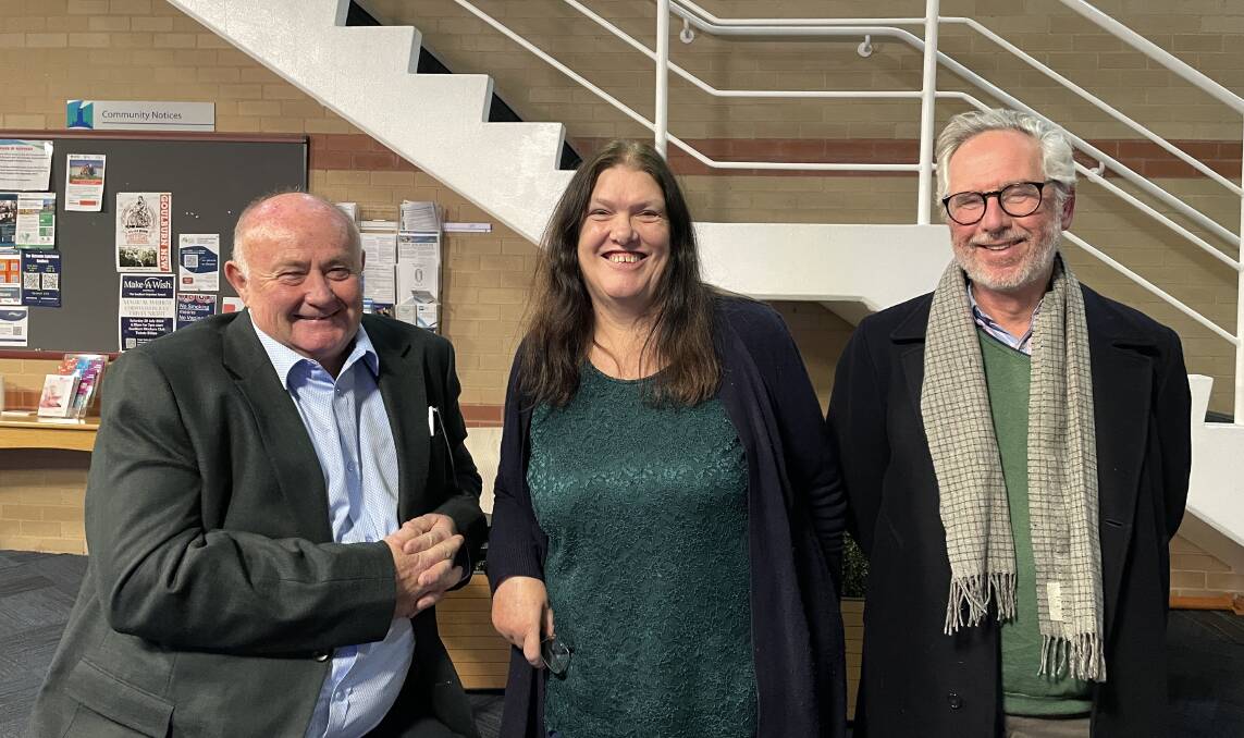 Council ticket candidates Keith Smith, Nina Dillon and Christopher O'Mahony attended Tuesday night's council meeting. Picture by Louise Thrower.