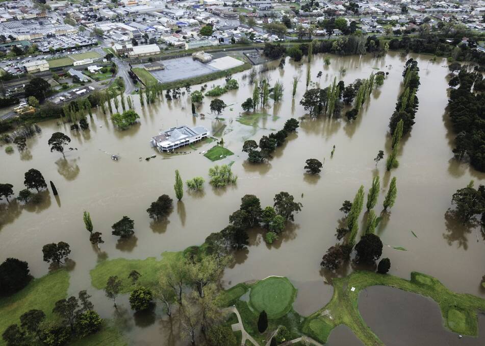 The Goulburn Golf Clubhouse and course was again flooded this month. The course has experienced eight floods in 21 months. Picture supplied.