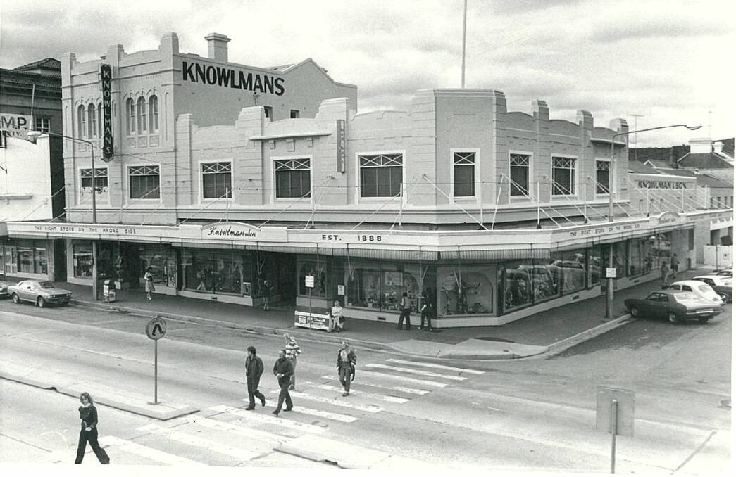Knowlman's Store on the corner of Auburn and Market Streets was known as 'the right store on the wrong side' and operated for more than a century. Picture by Goulburn Post.
