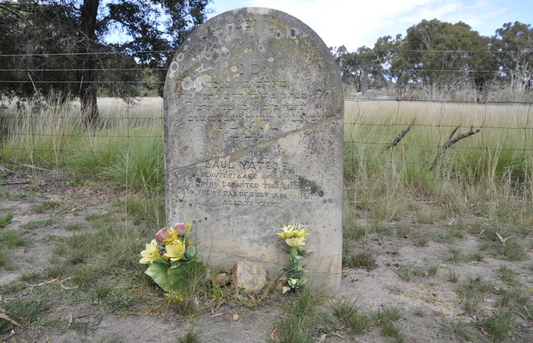 The headstone of solicitor, Saul Yates, who died in 1867, has been repaired. Picture by Louise Thrower.