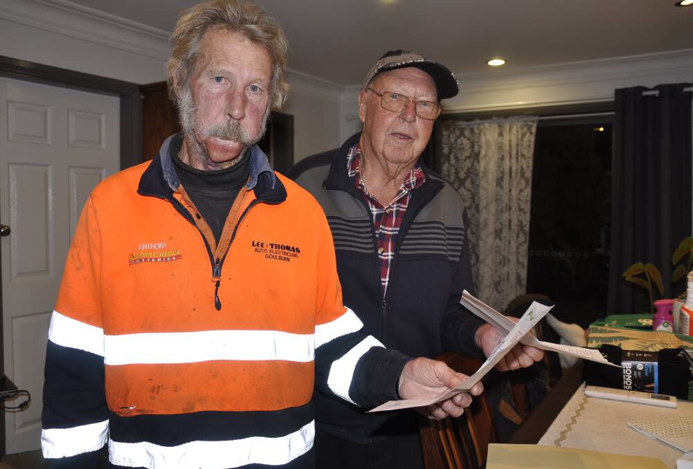 Anthony and Neil O'Neill are fighting Goulburn Mulwaree Council over the water bill. Picture by Louise Thrower.