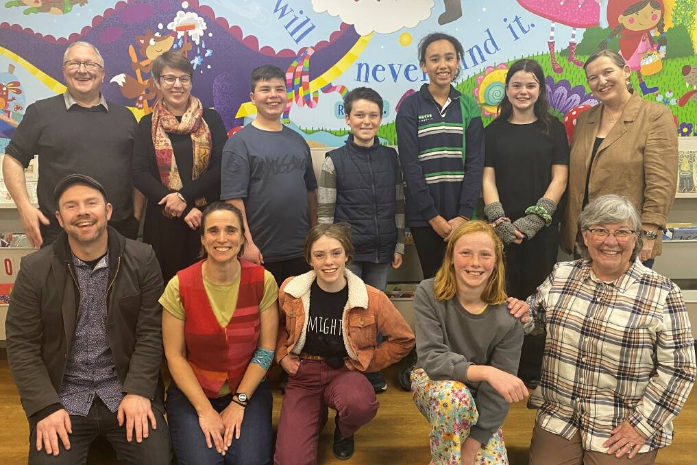 Six Mighty Playwrights from Goulburn and district, pictured here with their mentors, will bring their plays top life at the Goulburn Performing Arts Centre in October. Picture supplied.