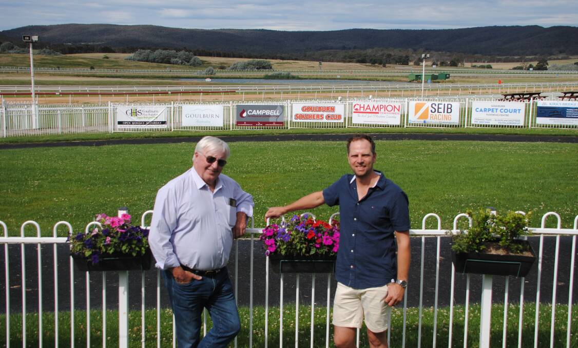 Goulburn Race Club president Ken Ikin with trainer Matthew Dale. Picture by Burney Wong. 