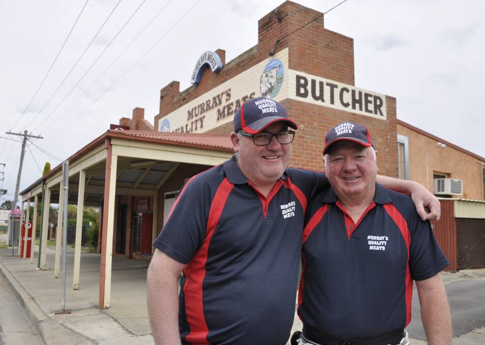 Shane and Bill Murray have worked in the family business together for 28 years. On Friday they closed the doors on Murrays Quality Meats, following Bill's retirement. Picture by Louise Thrower. 