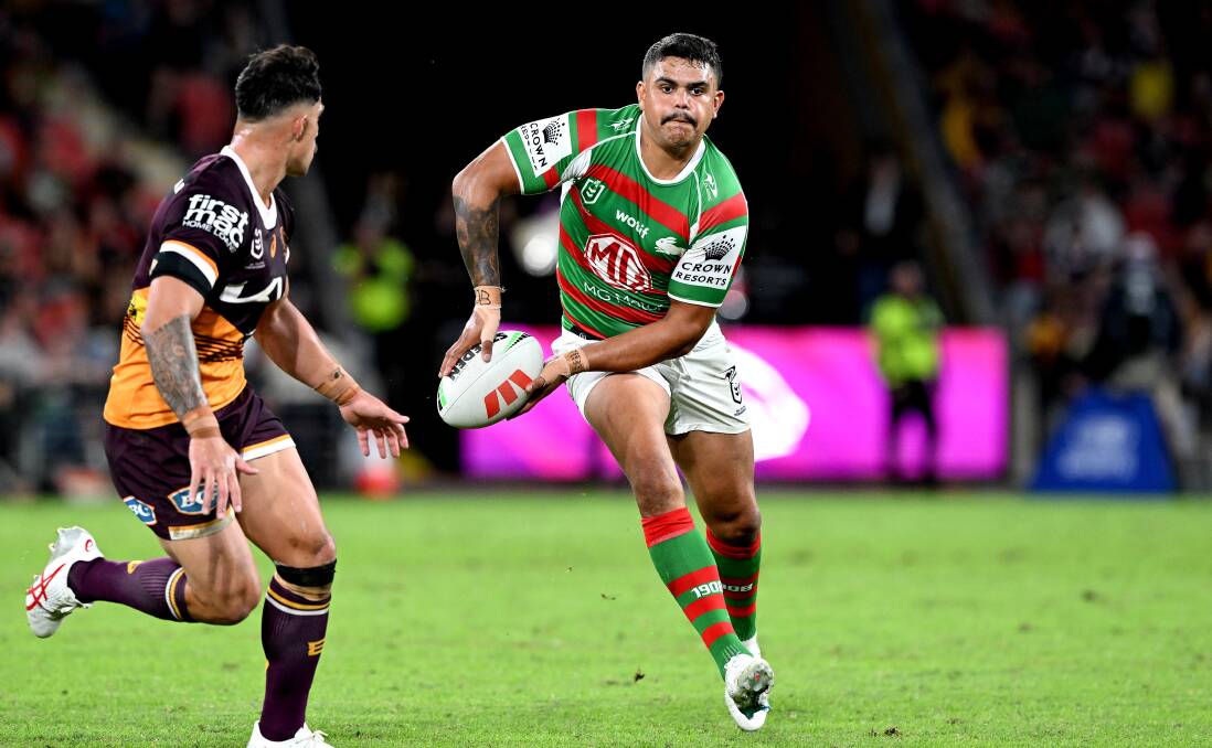 Latrell Mitchell is among the most scrutinised players in the NRL and cops a torrent of racist abuse online. Picture Getty Images