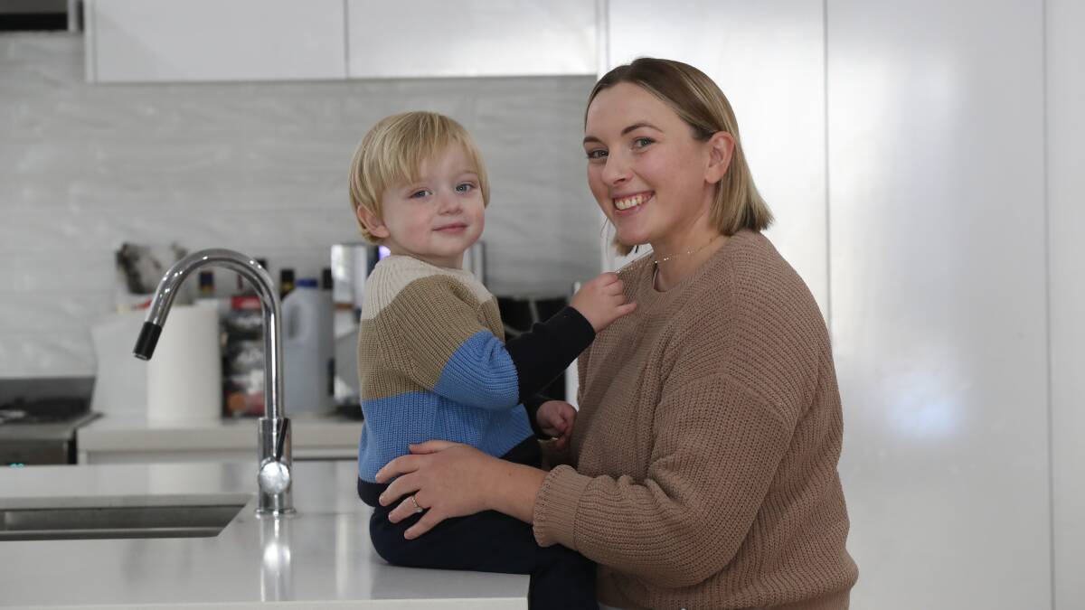 Dapto mum Lisa Carrick with her two-year-old son Beau. Picture by Robert Peet