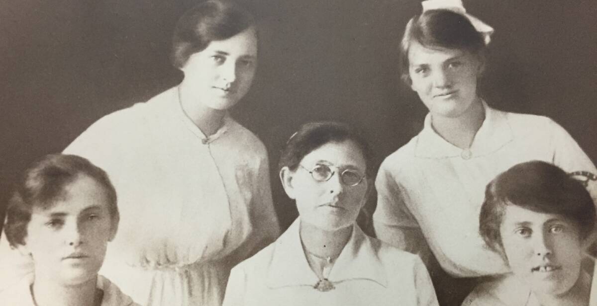 BROOKS FAMILY: This photo is captioned as 'Mrs Adam Brooks with (left) Helen, Margaret, Elizabeth and Mary.' Photo courtesy John Walker