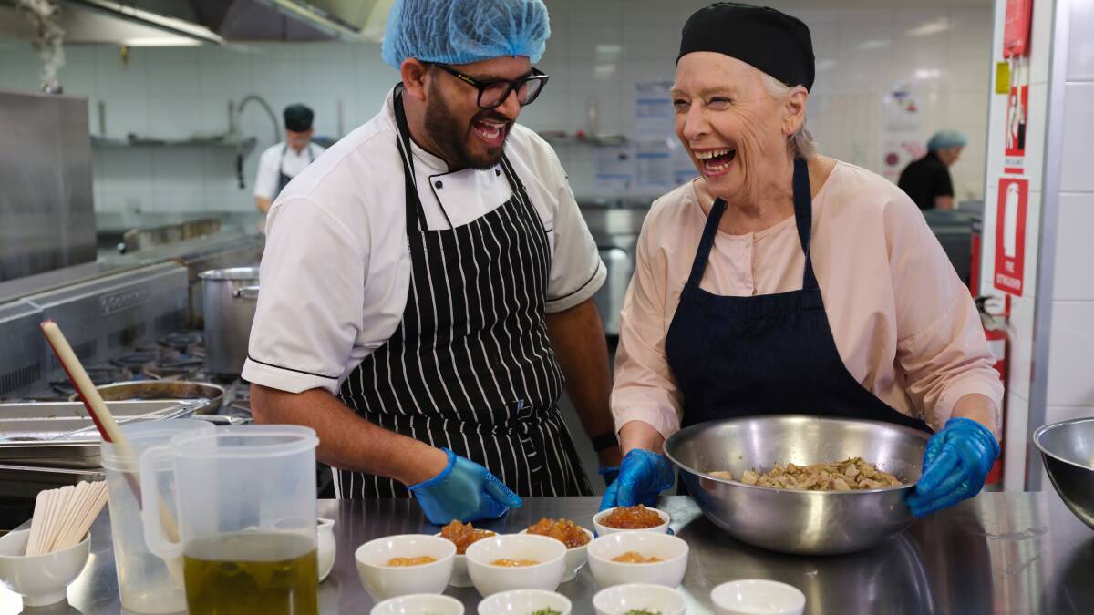 Maggie Beer with the home's executive chef Sasanka Peiris. Picture supplied