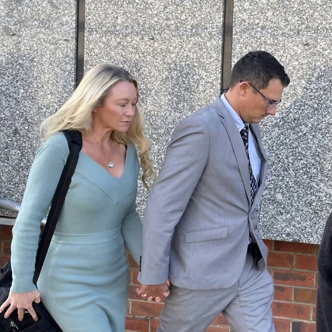 Troy Shane Richardson (right) leaves the Launceston Magistrates court Picture Nick Clark
