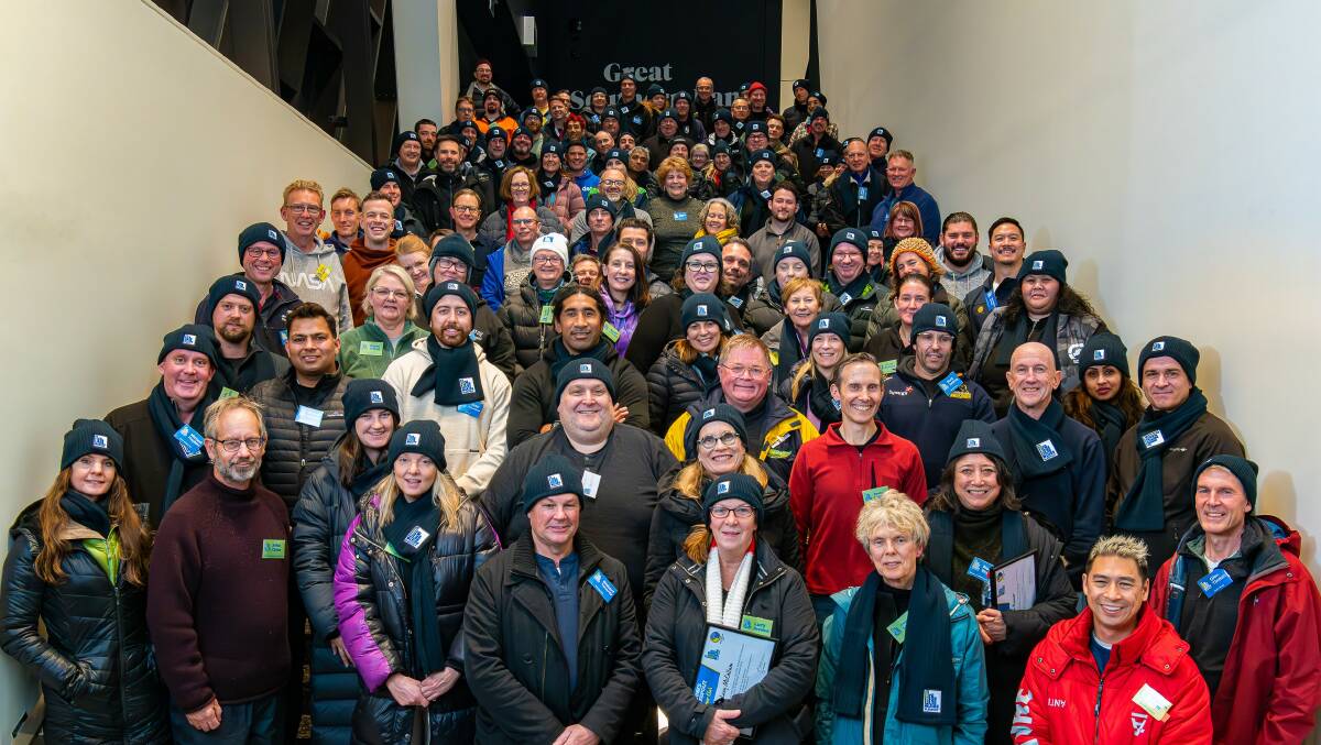 The business and community leaders who slept rough on June 22 in Canberra, raising $780,000 for Vinnies' homelessness programs. Picture supplied. 