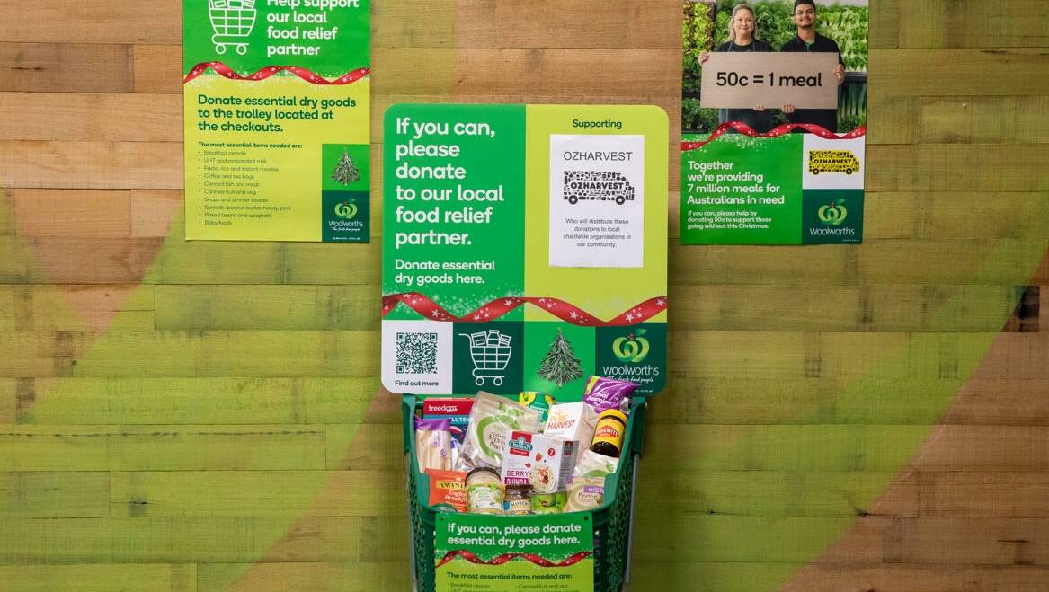Woolies in Goulburn will have a specially marked trolley for donations for its food drive. 