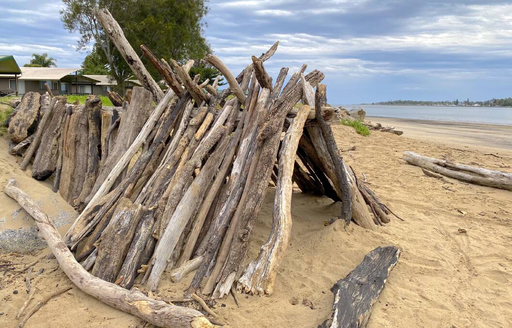 A driftwood cubby near the Batemans Bay bridge. Picture by Sarah Marley