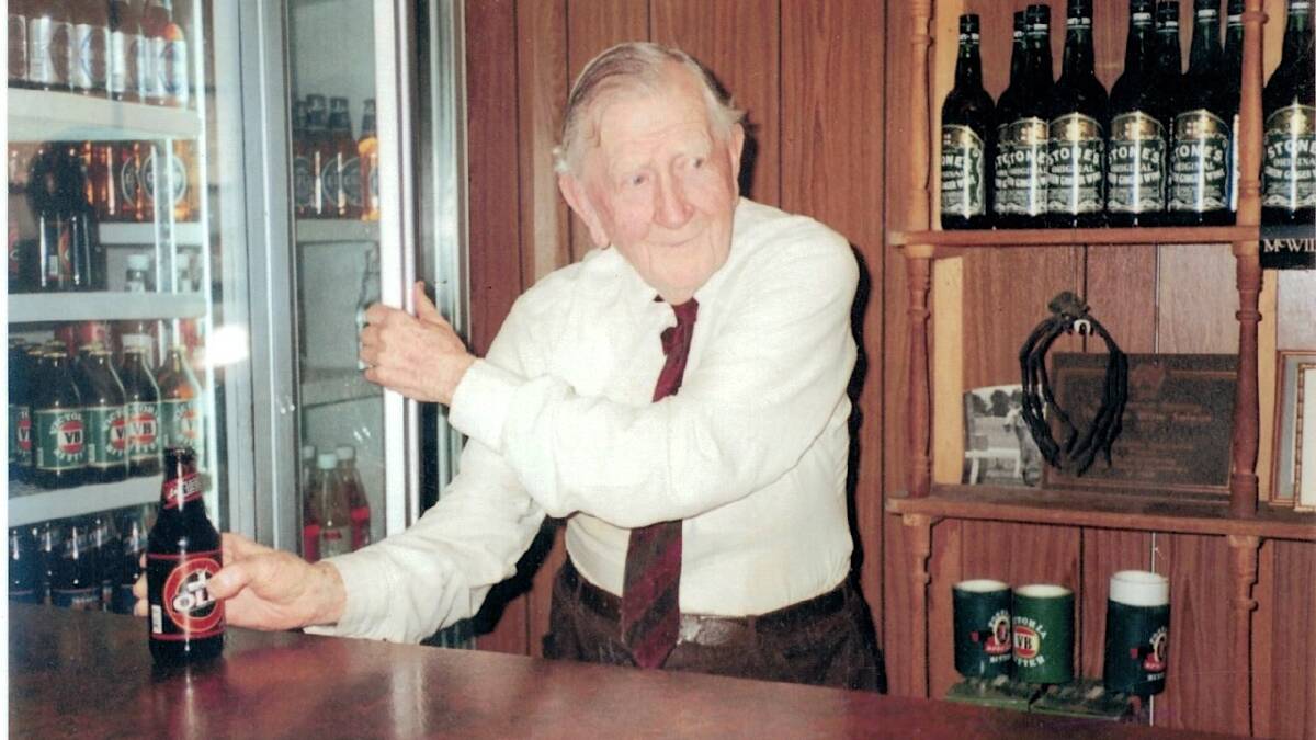 Selling beer for the first time in 1994 meant Matt Crowe could finally slide a beer along the bar to the customer, just like in saloons in American western movies. Picture supplied