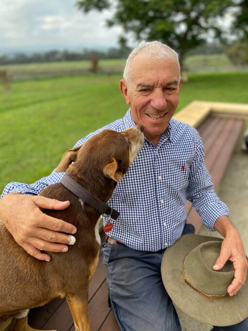 Dr Robert Favaloro with his dog Scoobie. Photo: supplied