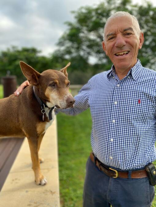 Dr Robert Favaloro was a Sydney GP for more than 40 years but has retired to his Tirrannaville property near Goulburn that he shares with wife, Gail, and dog, Scoobie. Photo supplied.