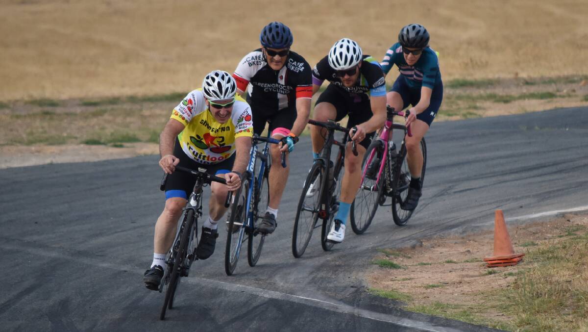 On track: The Goulburn Cycle Club cyclists turned out for a competitive race at Wakefield Park last week. Photo: David Carmichael.