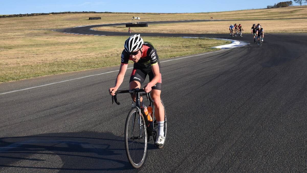 Back on track: Cameron Roberts was in fine form on Wednesday as the Goulburn Cycle Club held its first event in months. Photo: David Carmichael.